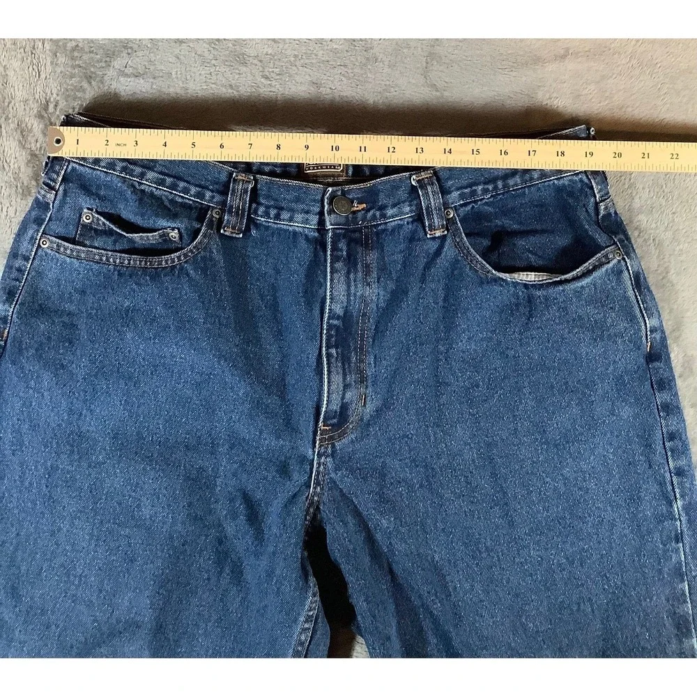 C.E. Schmidt Mens Workwear Jeans Blue Denim Straight Leg 40x32